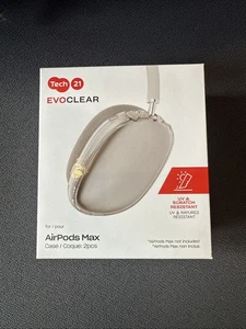 NEW Tech21 EVOCLEAR Clear Hard Covers for Apple Airpods Max Wireless Headphones - Picture 1 of 6