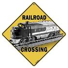 Railroad Crossing Metal Sign 16 1/2" x 16 1/2" (HANGING) Diamond shape USA #416D