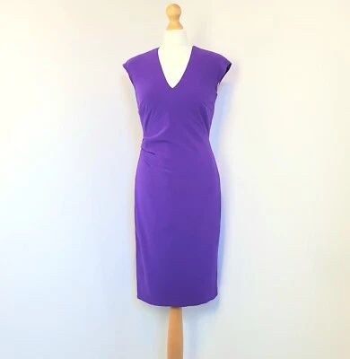 COAST Size 10 Lavender Stretchy Fully Lined Fitted Cocktail Pencil Dress.VGC - Image 1 of 4