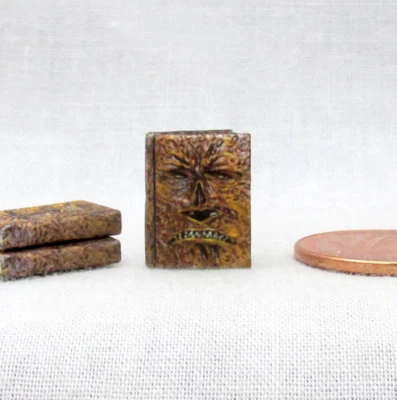 1:24 Scale BOOK OF THE DEAD Miniature Illustrated Book 1/2" Scale Necronomicon - Image 1 of 4