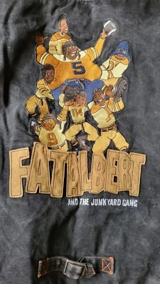 Mens Platinum FUBU Dark Blue Denim Leather Jacket Big Sewn Spellout Graphics 3XL - Image 1 of 4