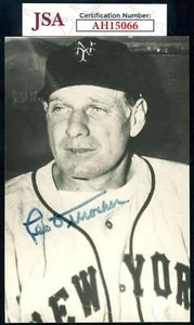 Leo Durocher JSA Coa Signed Vintage Photo Postcard Autograph - Picture 1 of 1
