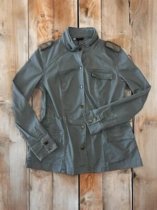 French Connection Women’s Sm UK Style Military Utility Jacket Drawstring Waist - Picture 1 of 18