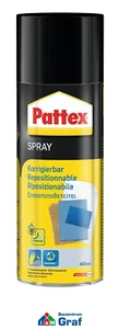 Pattex Puissance Spray Colle Peut Être Corrigé Incolore, 400ml Bombe Aérosol /# - Afbeelding 1 van 1