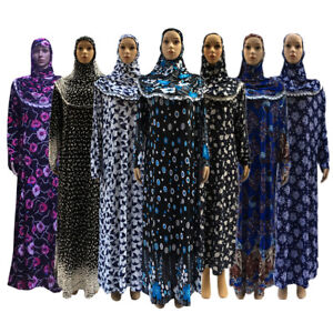 Robe de prière musulmane islamique florale galabeya isdal caftan gilbab abaya hijab robe