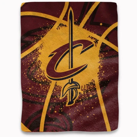 Cleveland Cavaliers 60"x80" Plush Throw Blanket - Shadow Play Design [NEW] NBA Cover