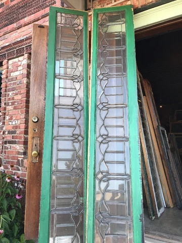 SG 2377 two available price separate antique all beveled glass transom window t… Cover