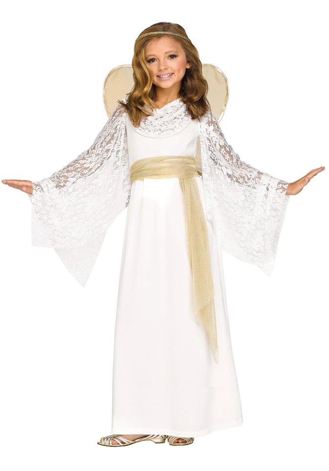 Angel Maiden Girls Halloween Fancy-Dress Costume for Child Medium 8-10 - Image 1 of 3