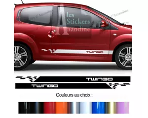 2 STREIFEN UNTERBODEN FÜR RENAULT TWINGO TÜR AUFKLEBER STICKER BD579-18 - Bild 1 von 1