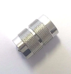 Paquete de 5 conectores adaptadores coaxiales coaxiales UHF macho a enchufe macho UHF PL-259 - Imagen 1 de 2