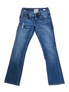 Taverniti Jeans Size 25 Womens Bootcut Janis Stretch Distressed MEASURES 27x28 - Picture 1 of 9