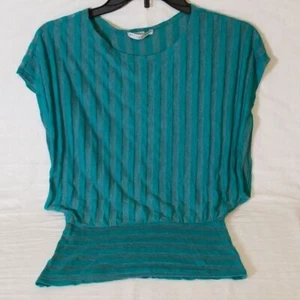 Bui Yah Kah Turquoise & Gray Open Sided Blouse - Picture 1 of 5