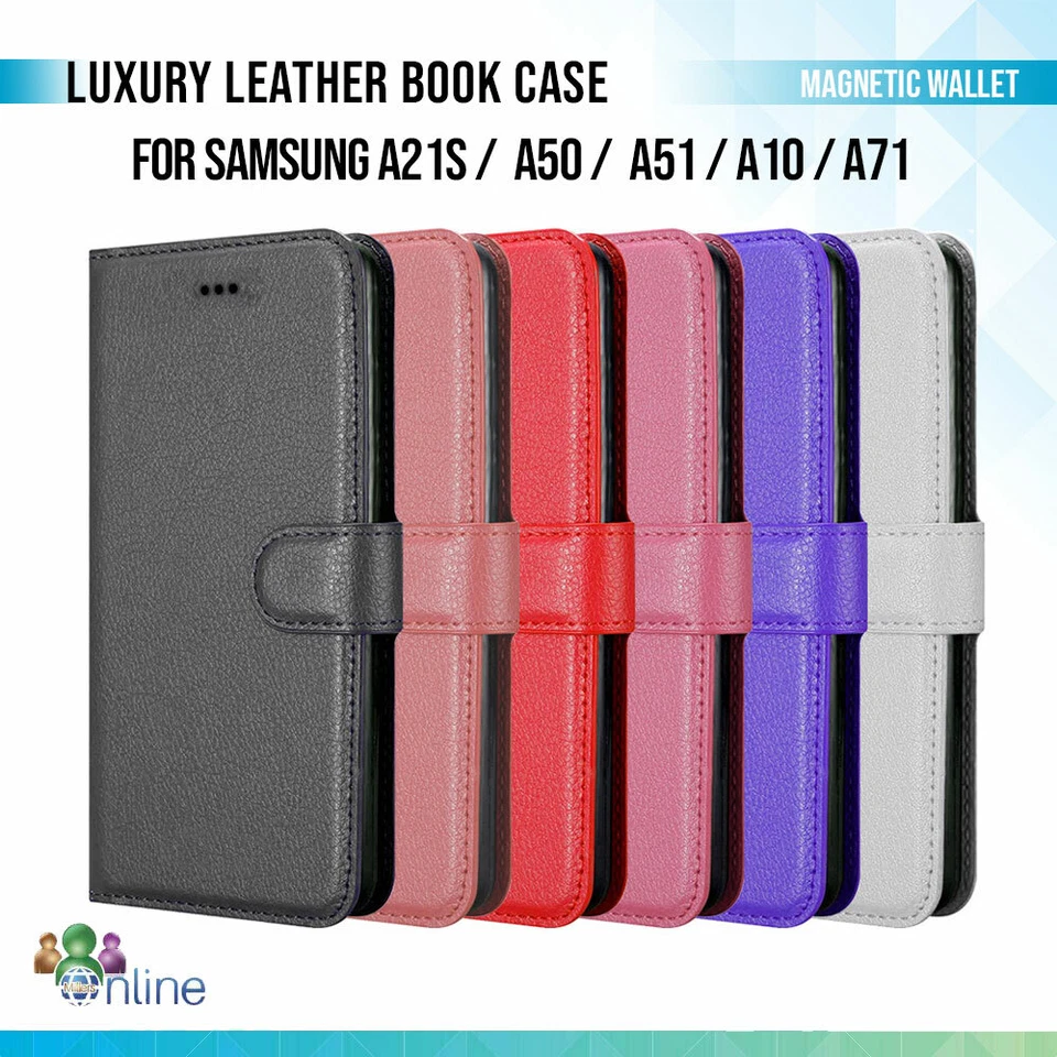 Premium Leather Book Case Magnetic Wallet Cover For Samsung A05s A06 A16 A55 A56 - Image 1 of 1