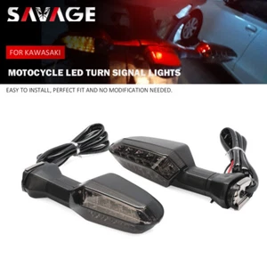 Rear LED Turn Signal Lights for KAWASAKI NINJA 650R 400/R 250 ER6F Z1000SX ZX6R - Picture 1 of 22