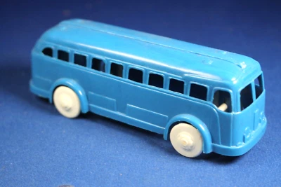 Plasticville - O-O27 - Vehicles - V10 - 1 Bus - blue - HTF - Outstanding - Image 1 of 4