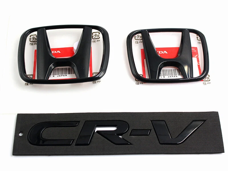 Emblema trasero delantero negro brillante Honda CR-V 2017-2022 genuino OEM Foto 1 de 4