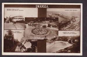 Wales Glamorgan SWANSEA multi-view used 1927 real photo postcard - Picture 1 of 2
