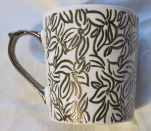 Opal House Stoneware Coffee Mug Sophisticated Stencil Pattern 2018 New W/Tag - Picture 1 of 6