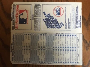1980 MLB All Star Game Ballot Vintage Baseball Gillette Company Vote - Picture 1 of 1