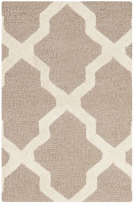 Safavieh Cambridge BEIGE / IVORY Wool Carpet Area Rug 2' 6 x 4' - CAM121J-24 - Image 1 of 2