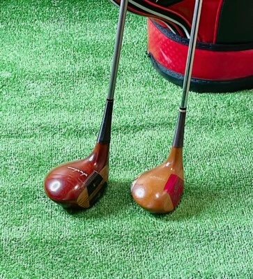 HIRO HONMA Persimmon "High Powered" M-46 & Dunlop Persimmon No4 Maxfli Vintage - Image 1 of 4