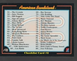 American Bandstand #91 Checklist 2 1993 - Picture 1 of 2