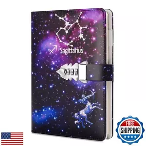 ARRLSDB A5 Creative Password Lock Journal PU Leather Combination Lock Diary L - Picture 1 of 5