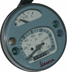 Speedometer / Tacho Vespa Lml Px Lusso 80, 125, 150, 200, 120Km/H/80 Mph Grey - Picture 1 of 3