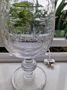 ROYAL DOULTON Royal 1981 Large Crystal Chalice By Webb-corbett - Picture 1 of 3