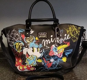 Bolso de Mano Disney Loungefly Minnie Mouse Negro Imitación Cuero con Correa para el Hombro - Imagen 1 de 9
