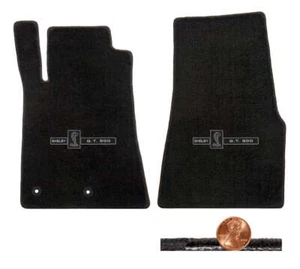 2011 2012 GT-500 & Mustang 2pc Black Classic Floor Mats - Shelby Cobra Logos - Picture 1 of 5
