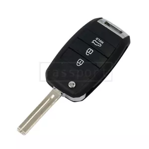 Replacement Key Shell fit for KIA Sorento Carens Flip Remote Key Case 3 Button - Picture 1 of 3