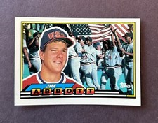 1989 Topps Big Baseball JIM ABBOTT #322 Rookie RC Angels