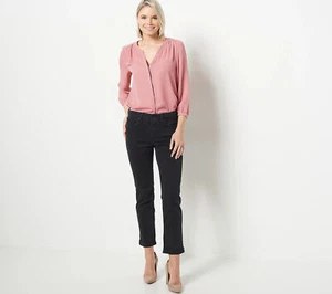 NYDJ Sheri Slim Ankle with Roll Cuff Jeans Trinity 14 New - Picture 1 of 2
