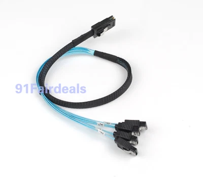 Mini SAS SFF-8087 36Pin to 4 SATA 7PIN HD Splitter Breakout Cable Connector 50cm - Image 1 of 4