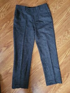 Spier & Mackay Gray Flecked Donegal Trousers Dress Pants Size 33 × 30