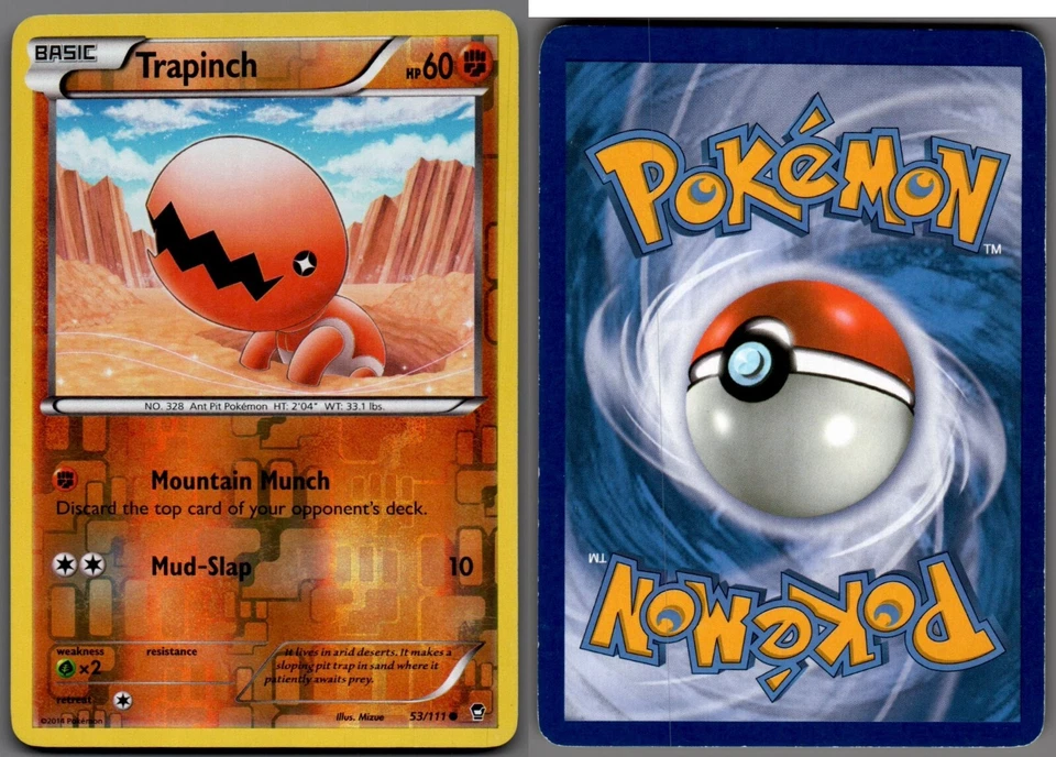 2014 Pokemon, XY Furious Fists, #53/111 Trapinch, Reverse Holo Common - Image 1 of 1