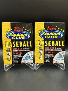 TOPPS STADIUM CLUB 1993 SERIE 3 BASEBALL KARTENPACKUNGEN (2) PACKUNGEN WERKSEITIG VERSIEGELT - Bild 1 von 1