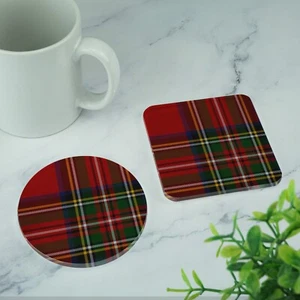 Tartan Untersetzer Bedruckt Acryl Getränke Untersetzer Schottische Neuheit Untersetzer Geschenk - Bild 1 von 7