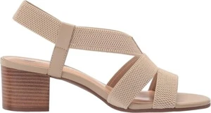 Bella Vita Women's Jodi Textured Gore Stretch Sandals, Natural Size 6N - Picture 1 of 6