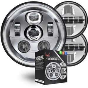 Eagle Lights 7" LED headlight 4 1/2" Passing Lights Indian Chieftain Roadmaster - Bild 1 von 16