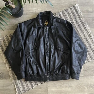 Vintage 90’s oversized real leather cropped bomber jacket (avirex, schott) - Picture 1 of 6