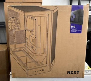 NZXT - H9 Flow 2025 ATX Mid-Tower Dual-Chamber PC Case - Black - Picture 1 of 8