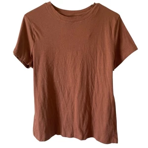 NEW A NEW DAY Brown Basic Short Sleeve Crew Neck T Shirt Size Medium Casual - Picture 1 of 4