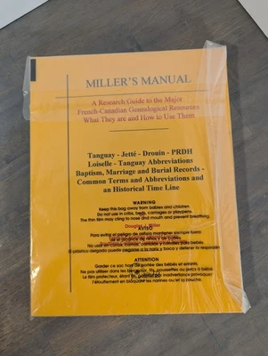Miller's Manual A Research Guide to French Canadian Genealogy Resources oop 1st - Image 1 of 2