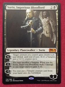 Magic The Gathering 2020 CORE SET M20 SORIN IMPERIOUS BLOODLORD black card MTG - Picture 1 of 2