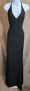 Dress The Population Dress XLarge Maxi Gown Long Black Formal Front Slit Iris - Picture 1 of 10