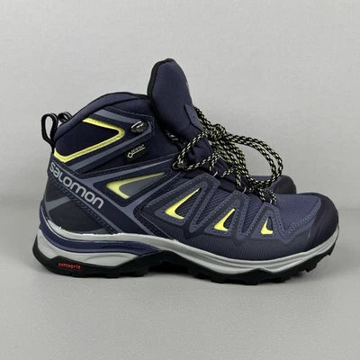 Salomon X Ultra 3 Mid GTX W Waterproof Goretex Hiking Boots Womens 8 Blue 398691 - Image 1 of 4