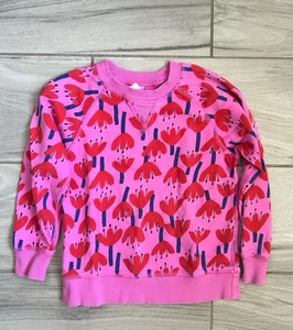Hanna Andersson Size 5 Floral Print Pink Sweatshirt - Picture 1 of 3
