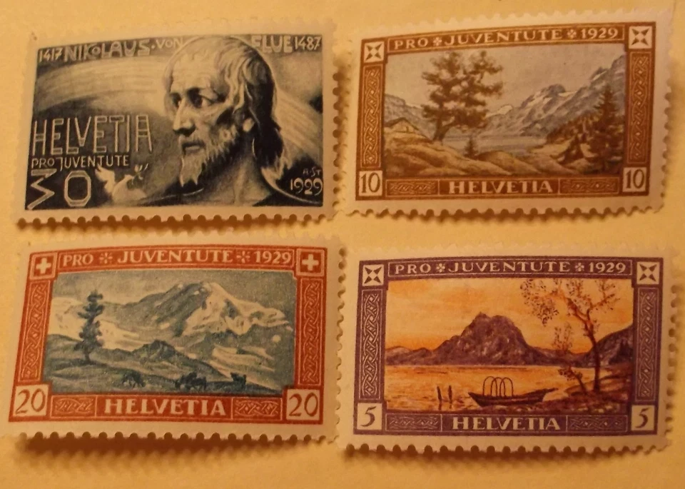 Sello Suiza B49-52 MNH Gato $6,75 Montaña, Geología Tópica Juego Completo Foto 1 de 1
